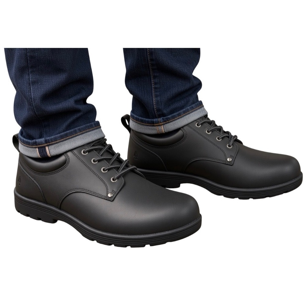 Hush Puppies 9 Wide Bounce Black Oxford Lace Up Comfort Shoes Gorpcore Office